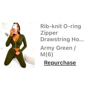 Green two piece long sleeve